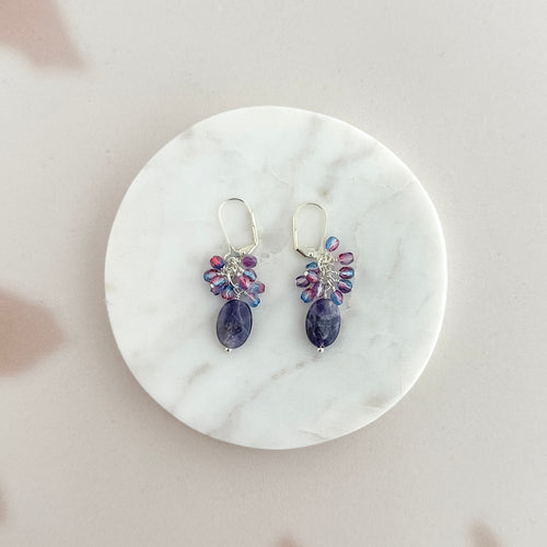 Amethyst Cluster Earrings