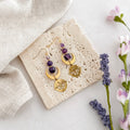 Amethyst Luna Moth Earrings
