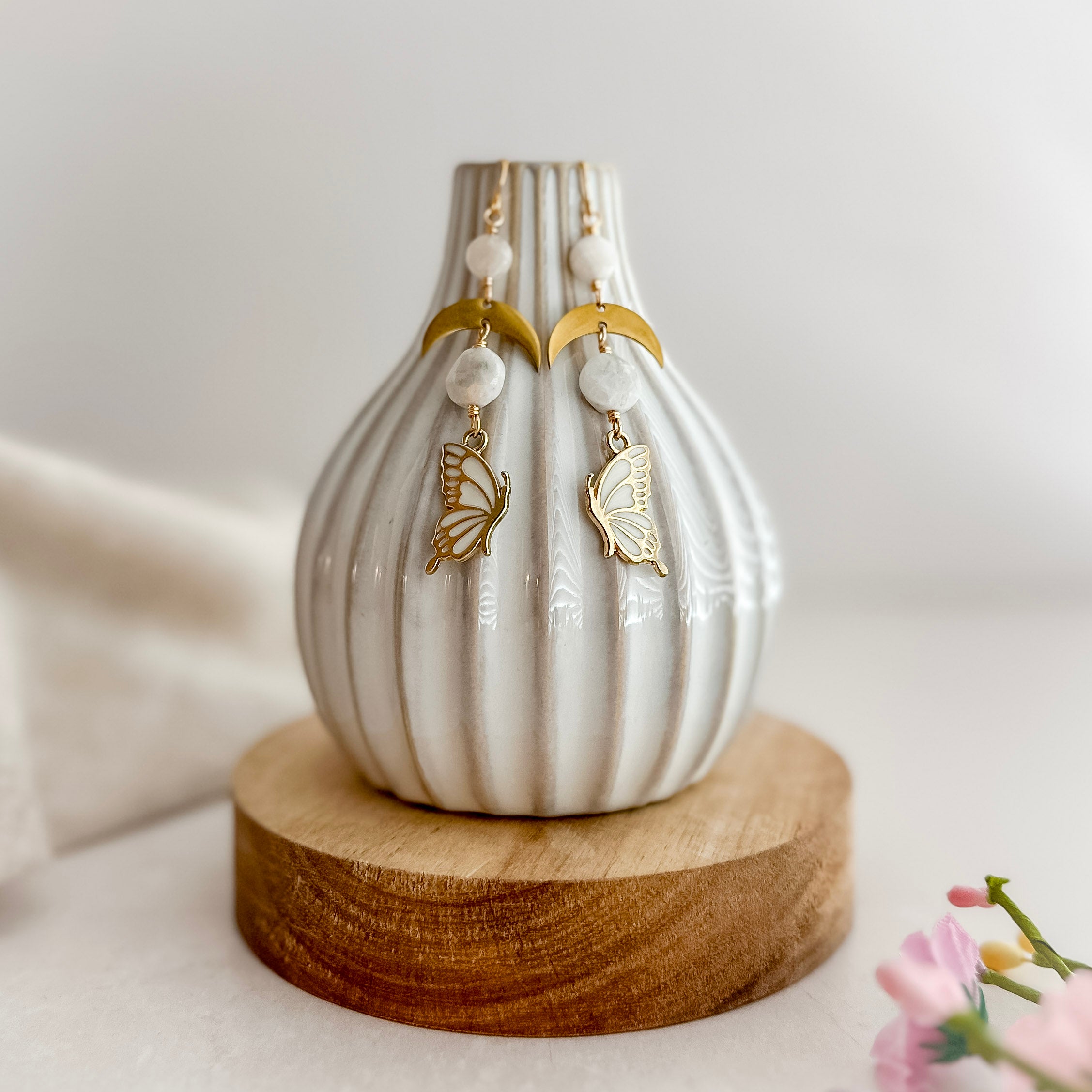 Butterfly Crescent Earrings