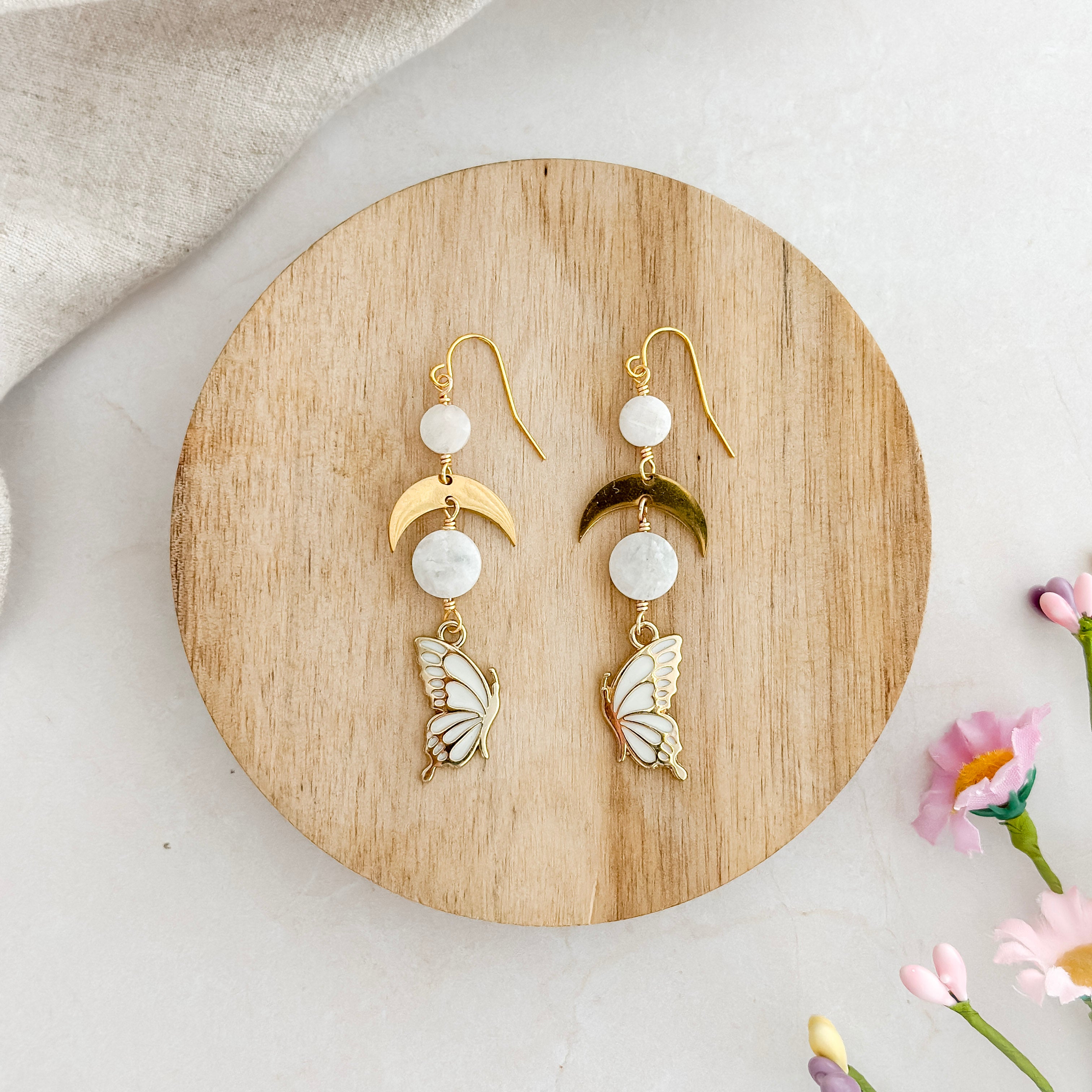 Butterfly Crescent Earrings