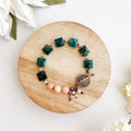 Moss Agate Square Gemstone Bracelet